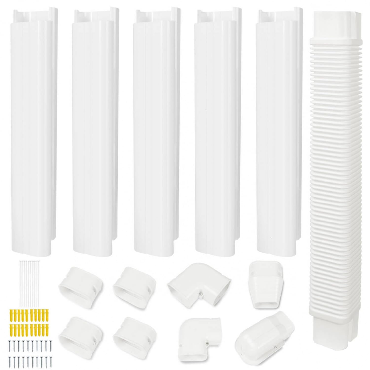 YoleShy ivory line set cover 3in 9ft shows quick install and tidy lines.