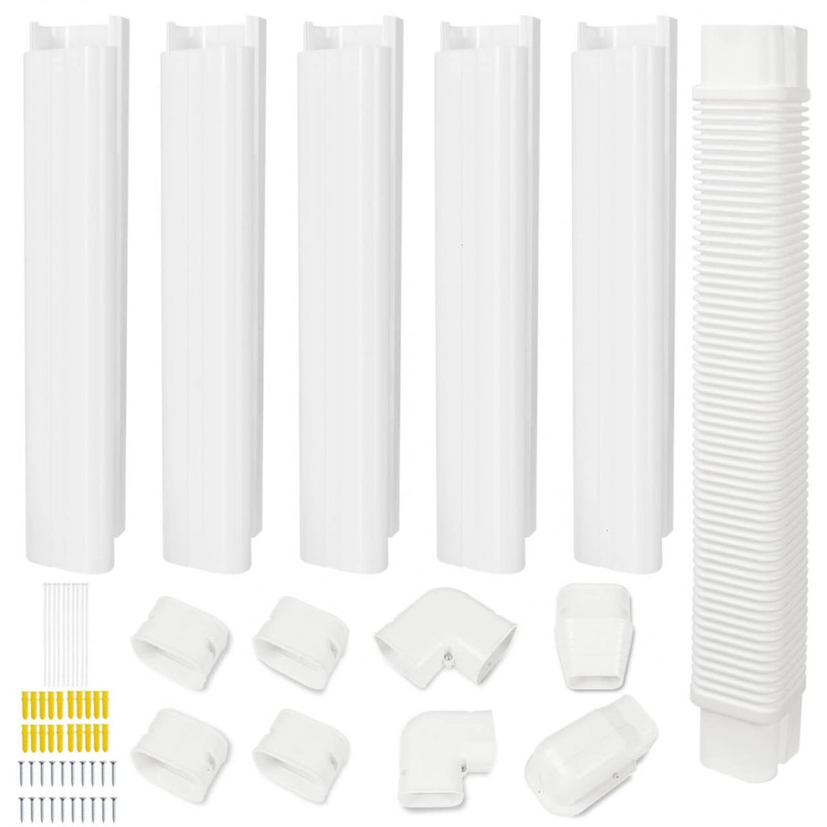 YoleShy ivory line set cover 3in 9ft shows quick install and tidy lines.