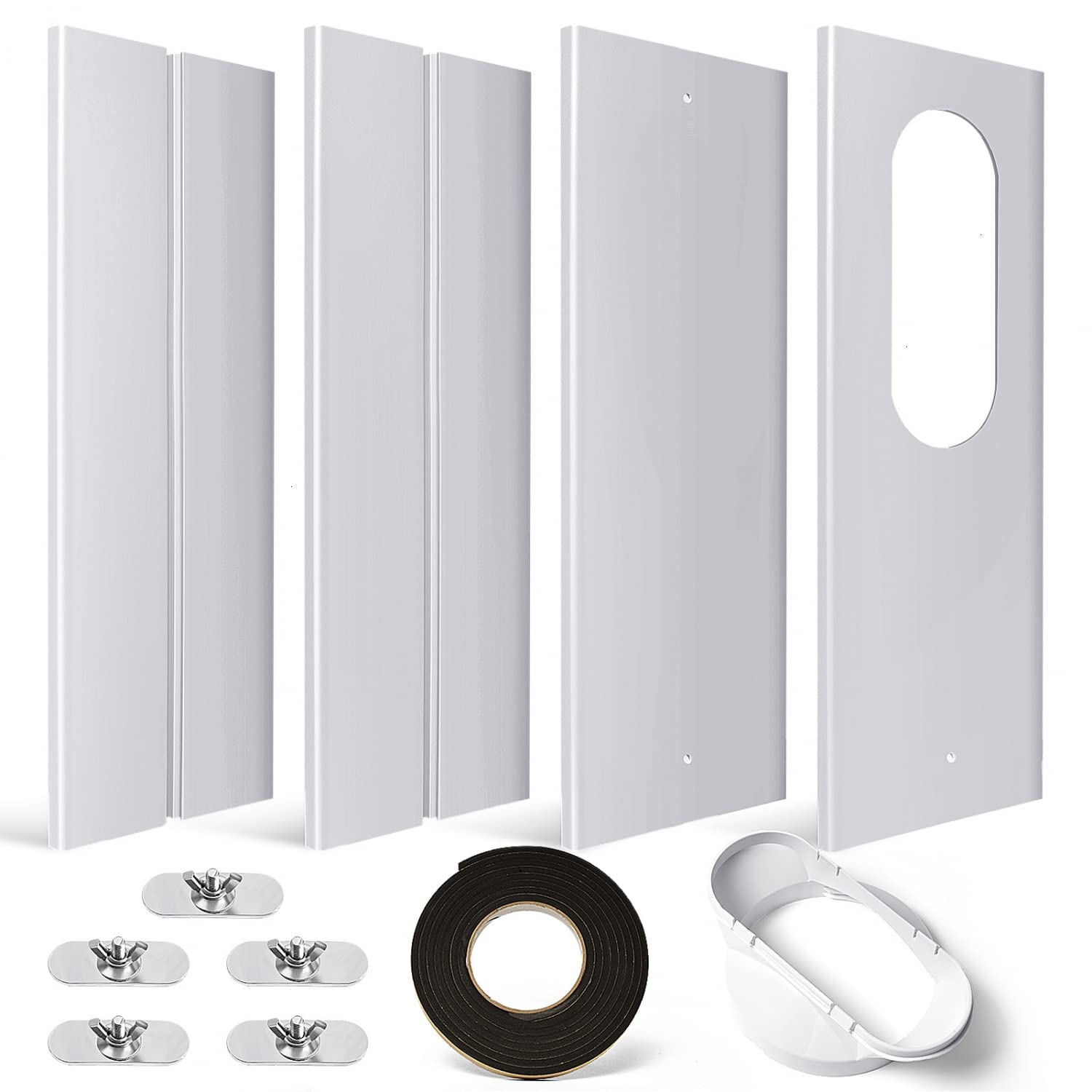 YoleShy window kit with 5-inch coupler securing exhaust for efficient cooling.