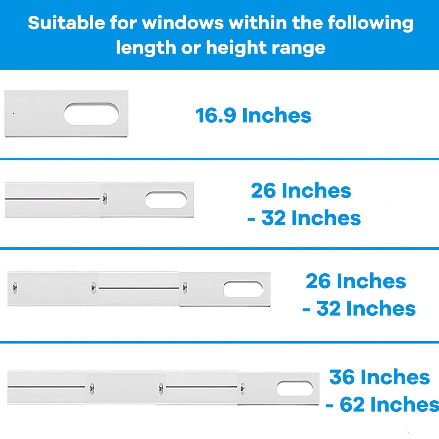 YoleShy vertical-horizontal use window kit fitting multiple configurations.