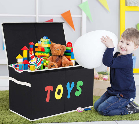 YOLOXO Toy Box Chest fits living room and nursery décor beautifully.