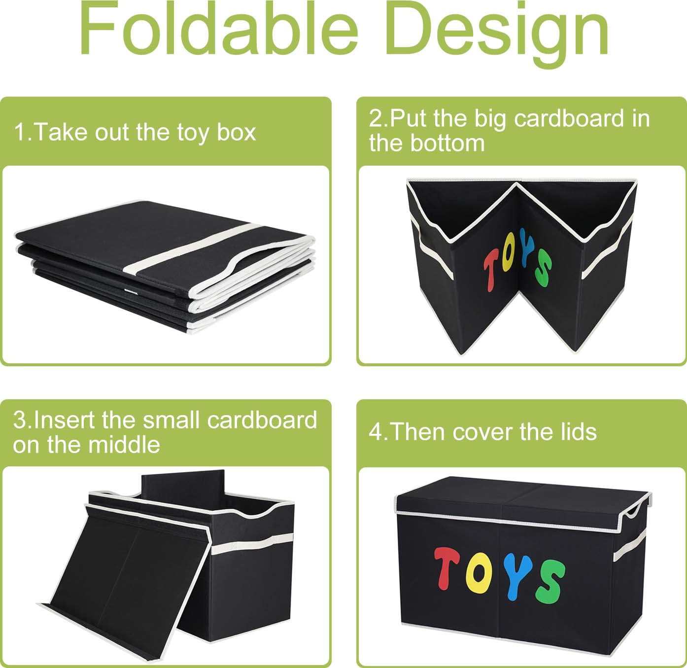 YOLOXO Toy Box Chest multi-purpose storage for toys, books, blankets, and decor.