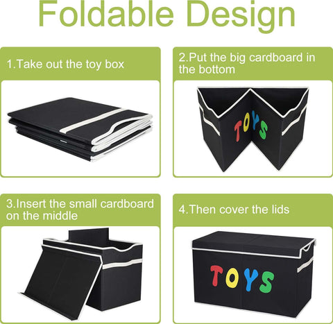 YOLOXO Toy Box Chest multi-purpose storage for toys, books, blankets, and decor.
