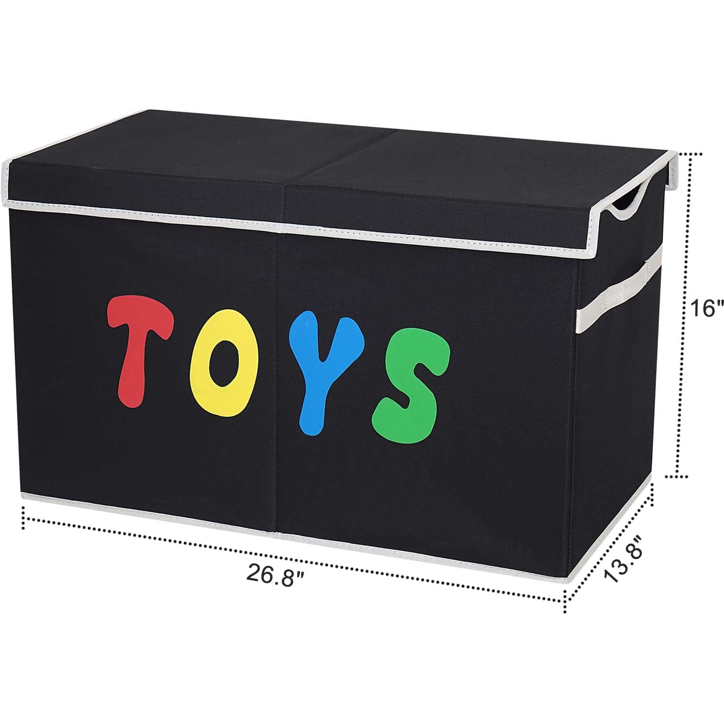 YOLOXO Toy Box Chest with solid cardboard bottom for stable support.