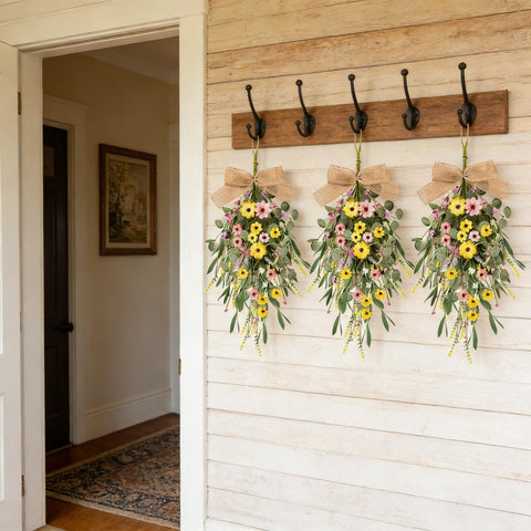 YLOLUL farmhouse teardrop wreath suitable for walls and doors