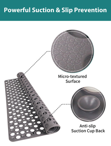Yonala drain-hole design keeps water flowing and the mat dry.