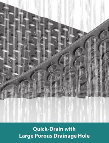 Yonala easy-clean machine washable shower mat for hygiene.