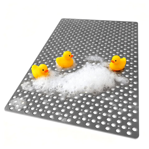 Yonala extra-large shower mat 47x32 inch coverage in a shower.