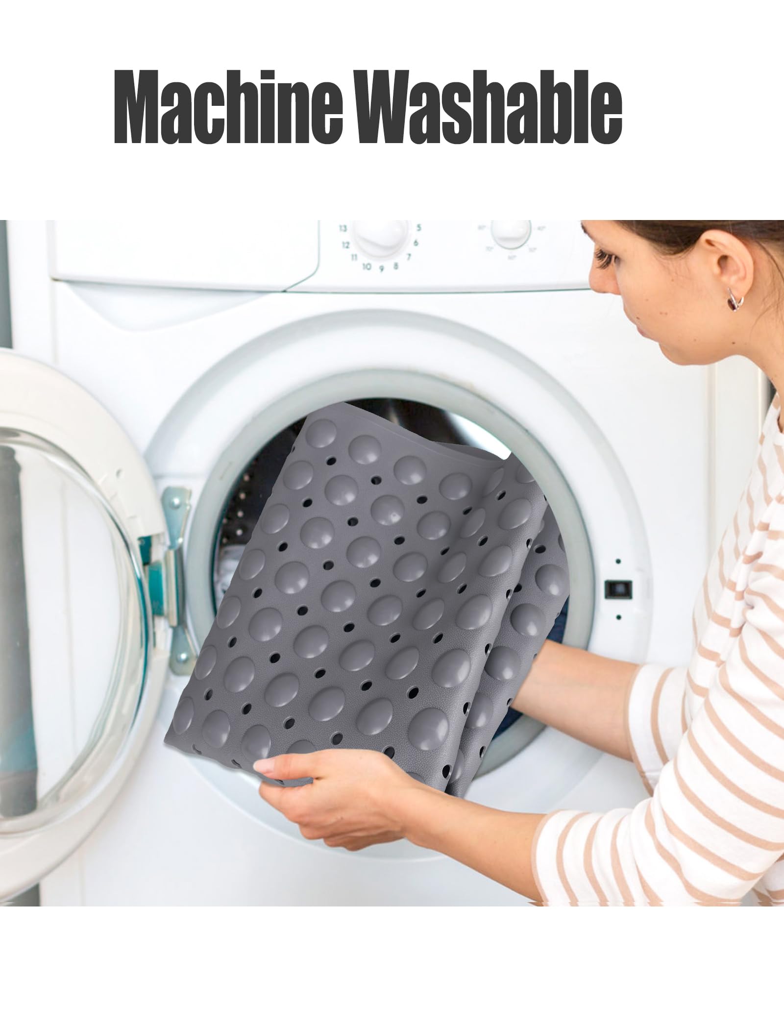 Yonala mat surface rinses clean, resisting stains and odors.
