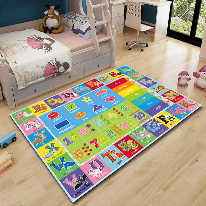 Yongjoy kids carpet with alphabet animals enhances early learning in homes and classrooms.