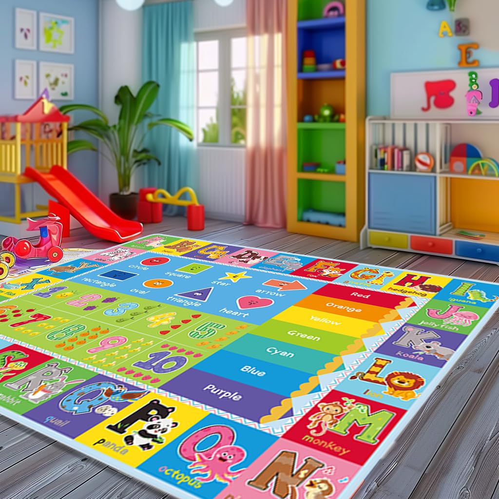 Yongjoy large thick rug creates defined play zones in any room.