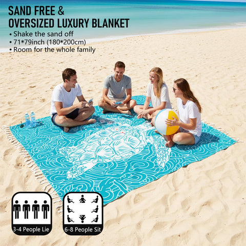 Yongoes 71x79 inch blanket with fold-design for easy packing on trips