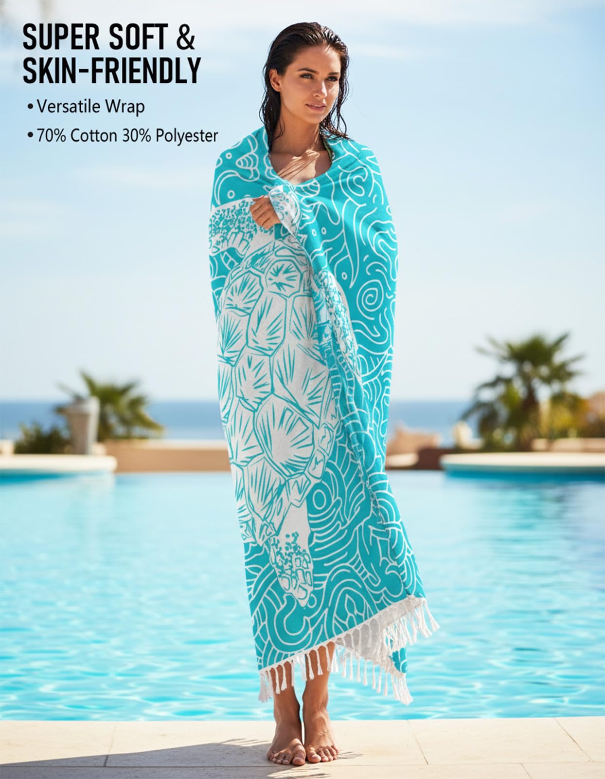Yongoes sand-free beach towel ideal for clean, carefree seaside lounging