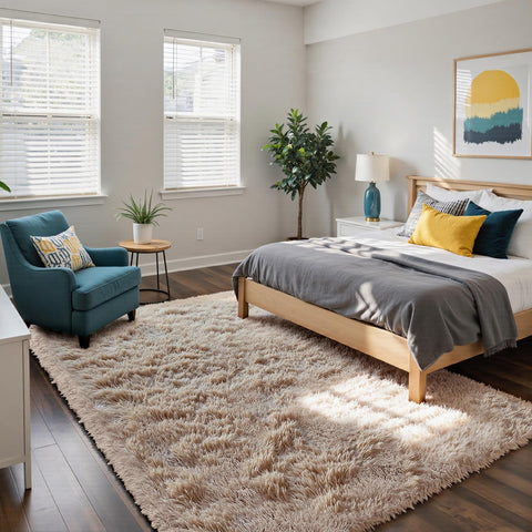 Yongyangjuxin fluffy rug bottom anti-slip dots prevent sliding on smooth floors
