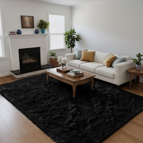 Yongyangjuxin fluffy shag rug bedroom cozy underfoot for restful evenings
