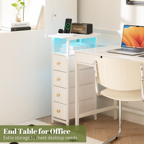 Yoobure bedside table fits dorm rooms and apartments as a compact bedside solution.