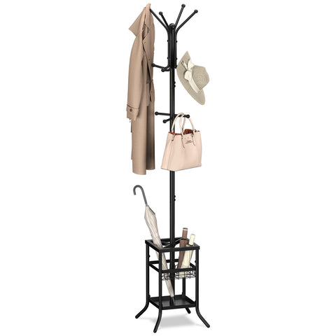 Yoobure coat rack with 12 hooks keeps coats tidy and easily accessible