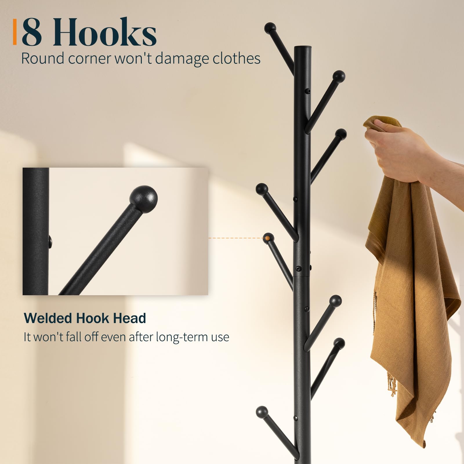 Yoobure height-adjustable rack adapts to adults and kids