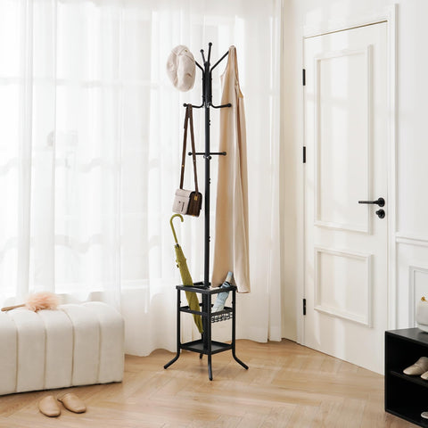 Yoobure coat rack umbrella holder prevents soggy floors