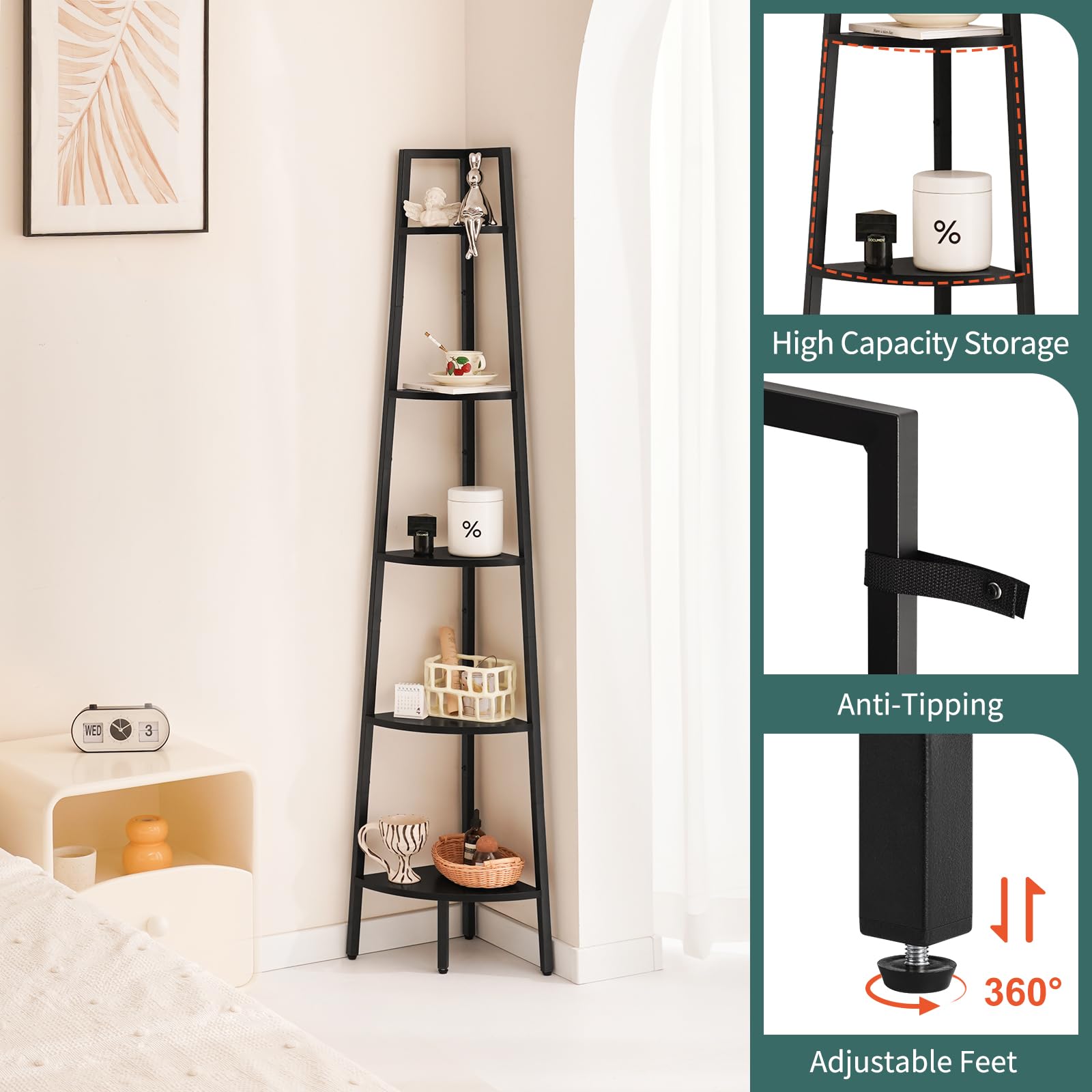 Yoobure 5-tier corner setup maximizes compact spaces