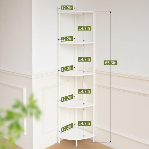 Yoobure Corner Shelf Stand sturdy frame highlights stability and durable construction.