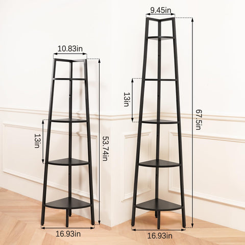 Yoobure corner shelf features a sturdy steel frame for durable display