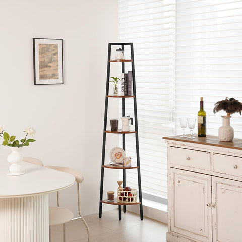 Yoobure corner shelf tall design saves floor space while showcasing decor and greenery