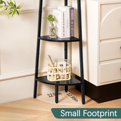 Yoobure wood ladder shelves combine rustic charm with storage