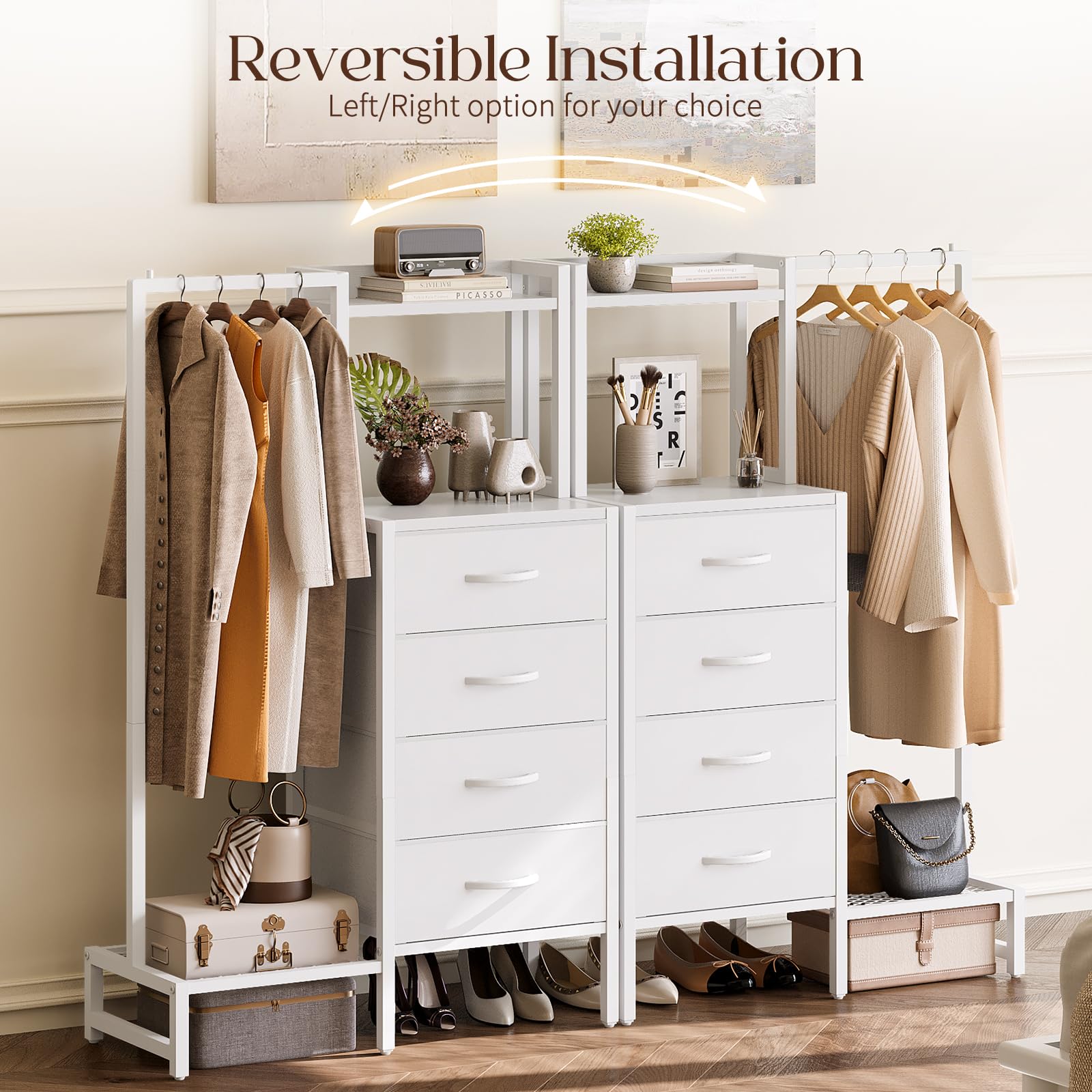 Yoobure dresser hanging rack top display for cosmetics or decor