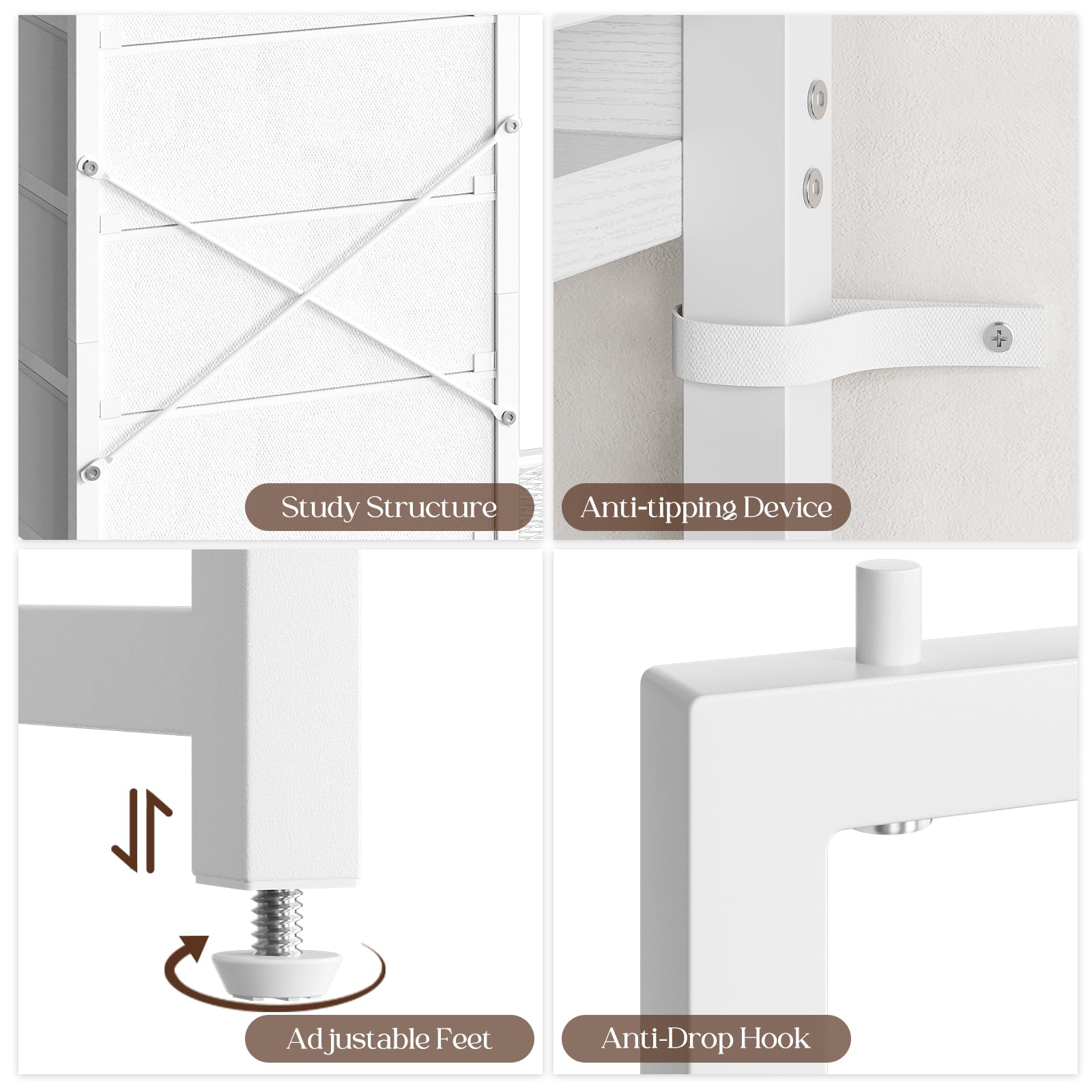 Yoobure dresser sturdy frame detail for durable daily use