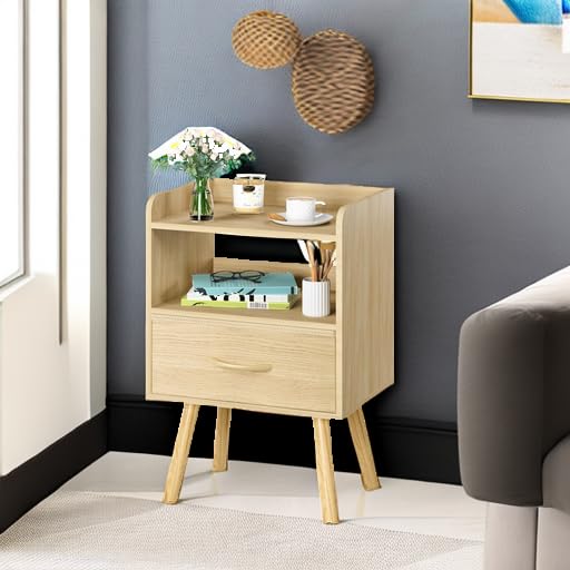 Yoobure nightstand edge protected tabletop prevents items from slipping