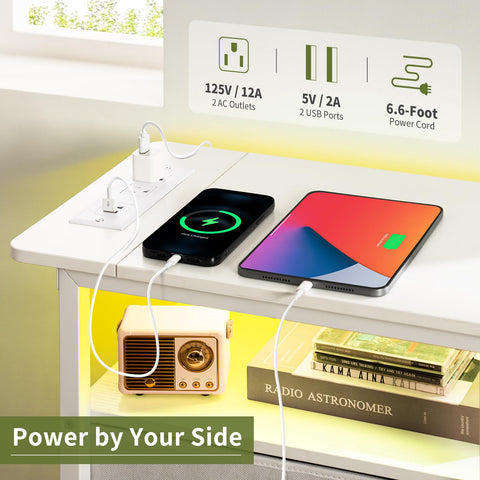 Yoobure end table adjustable feet improve stability on uneven floors.