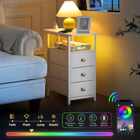 Yoobure end table open shelf keeps essentials within reach.