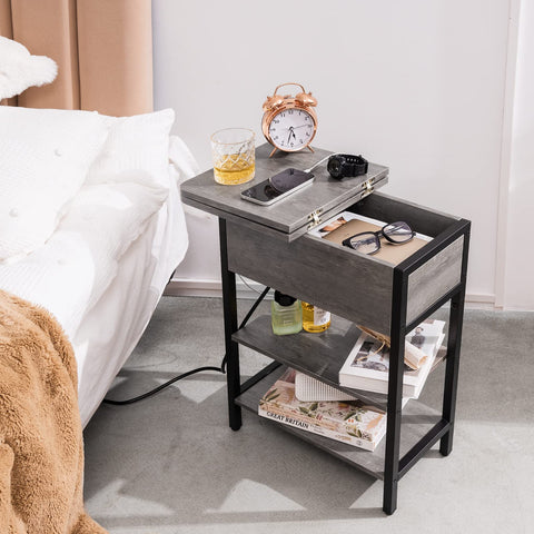 Yoobure end table rounded corners reduce bump risk.
