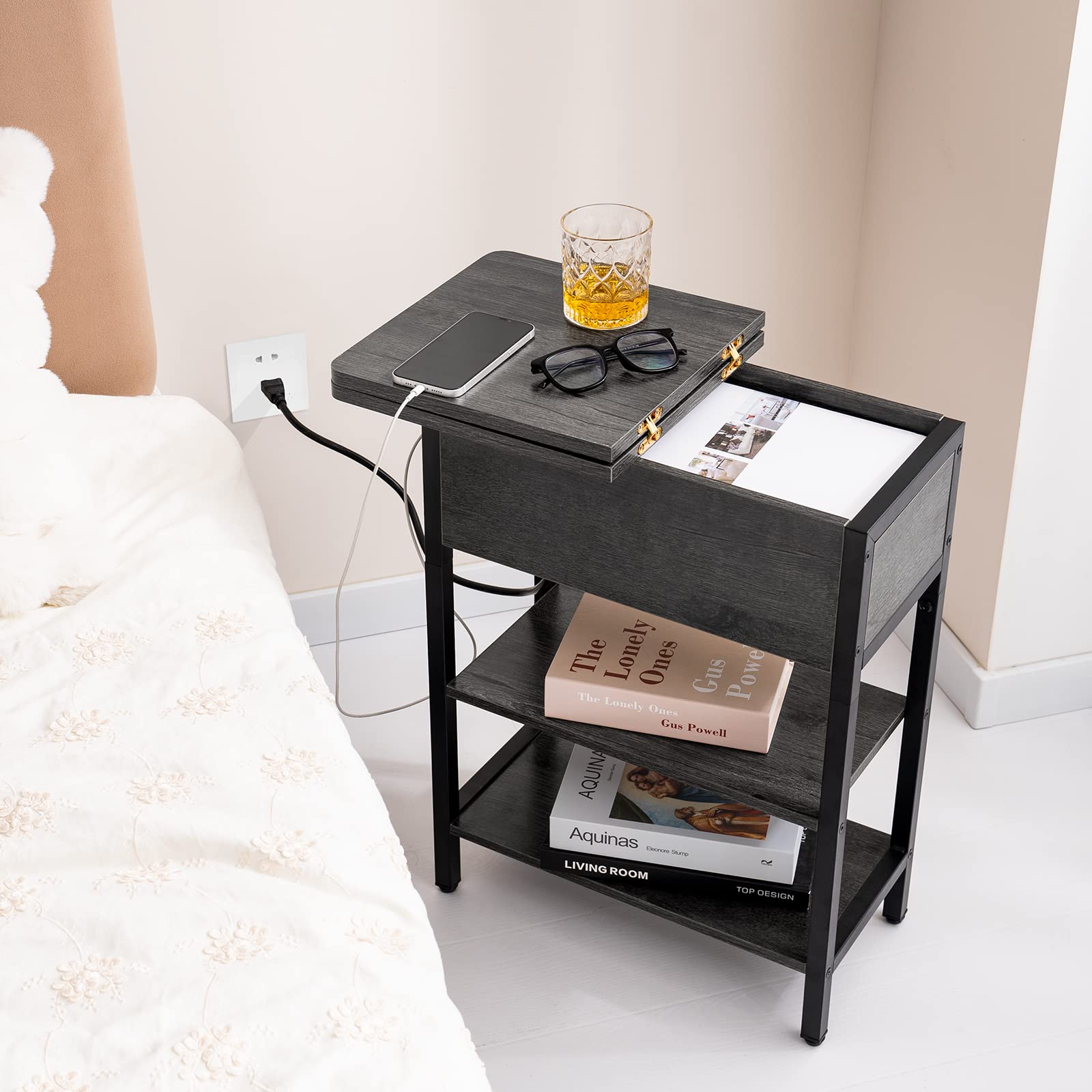 Yoobure end table safety design with rounded edges for everyday use.