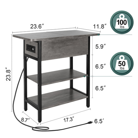 Yoobure end table sturdy steel frame supports up to 100 lbs.