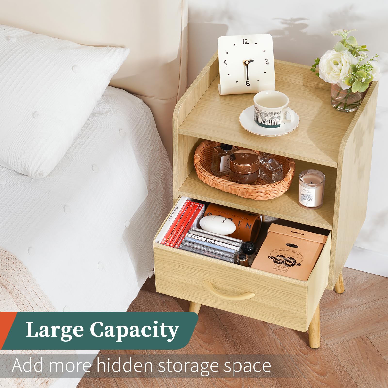 Yoobure fabric drawer is movable to fit your space and needs