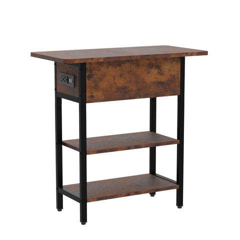 Yoobure narrow end table fits small spaces while keeping essentials handy.