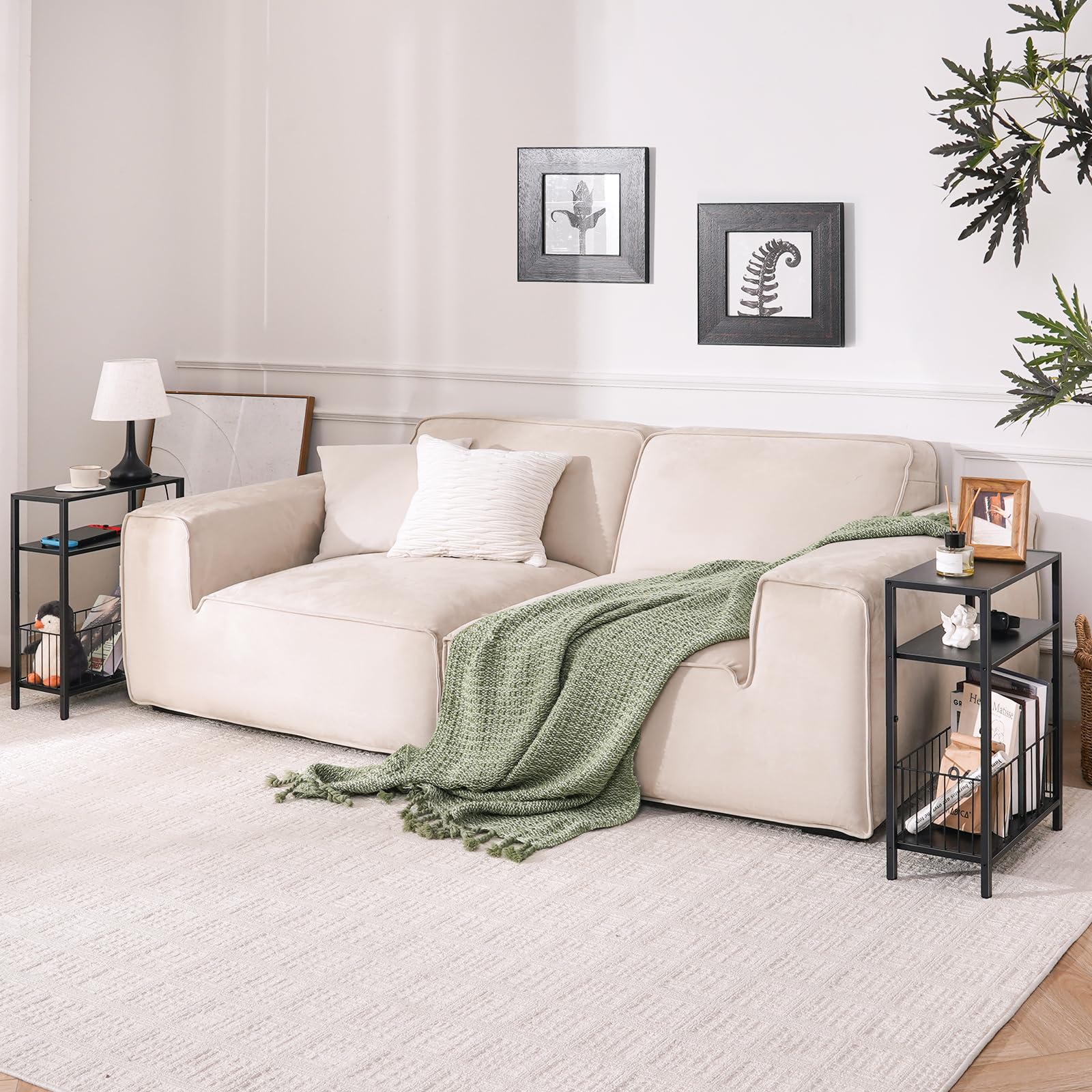Yoobure nightstand in bedroom with easy bedside access