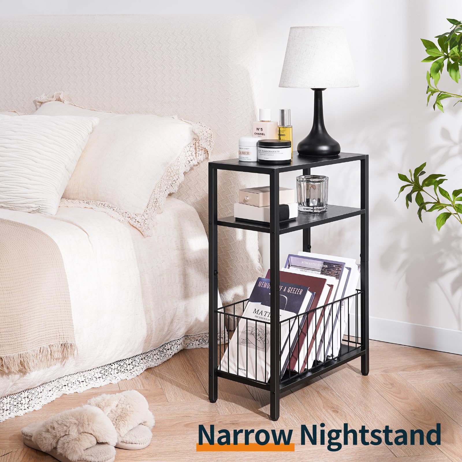 Yoobure narrow table open storage for everyday essentials