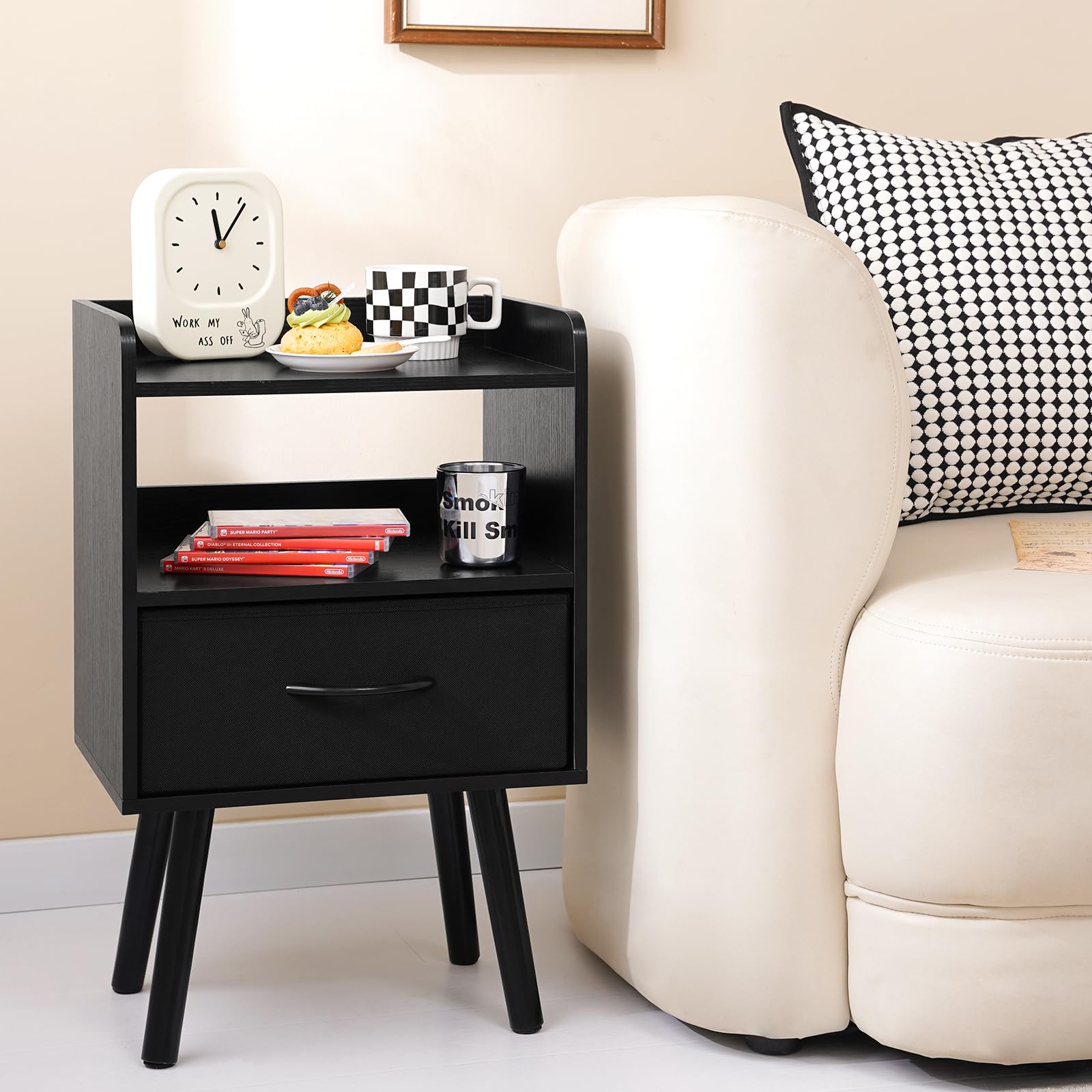 Yoobure night stand one year warranty for peace of mind