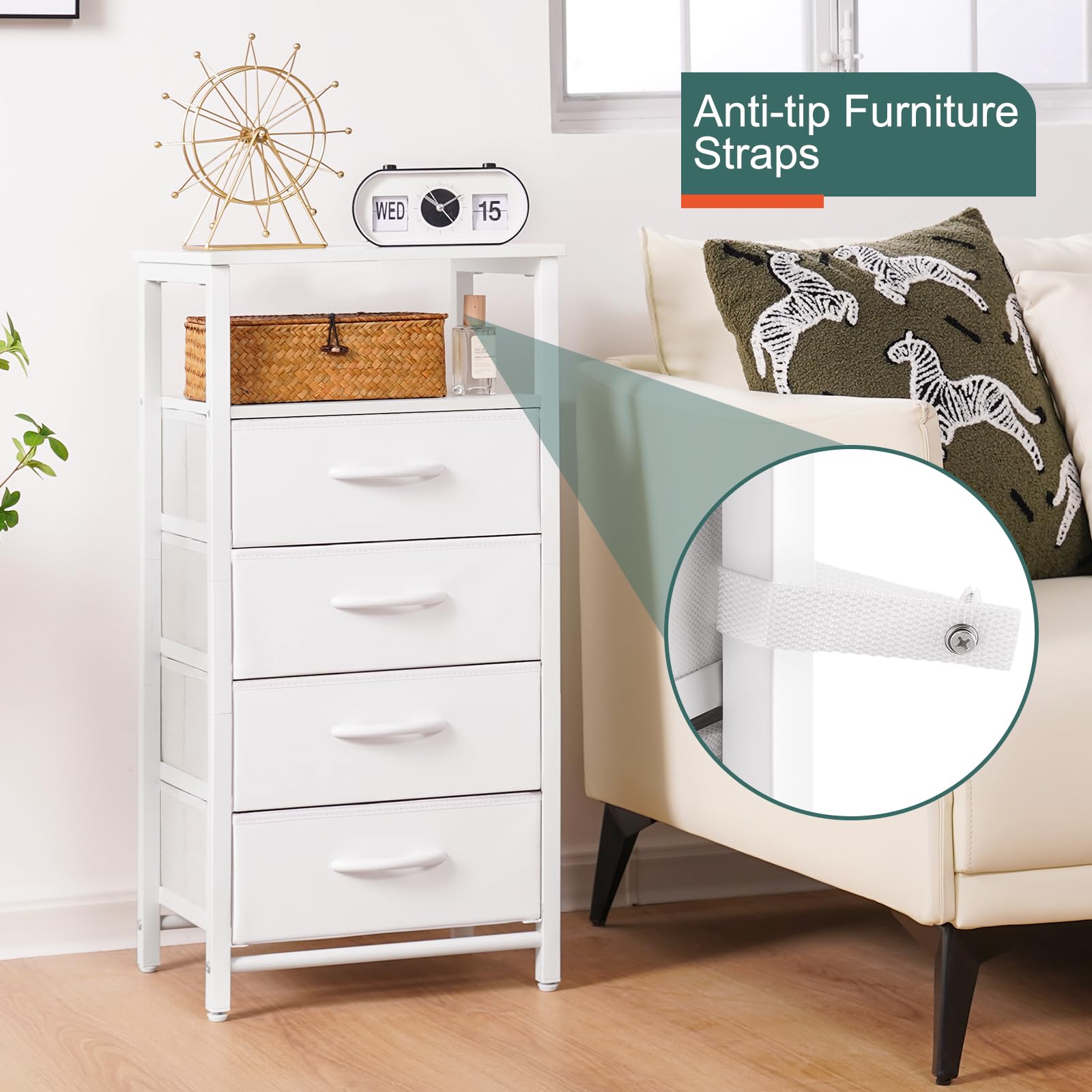 Great for bedrooms or compact rooms with organized storage by Yoobure.