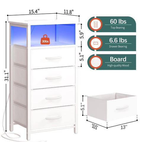 Yoobure night stand charging station keeps devices powered with USB and outlets.