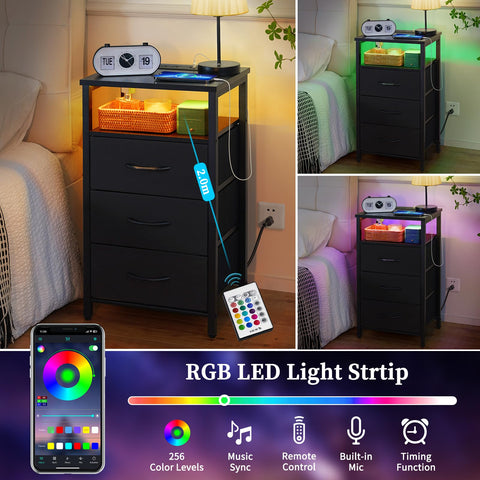 Yoobure night stand outlets keep cords organized and accessible
