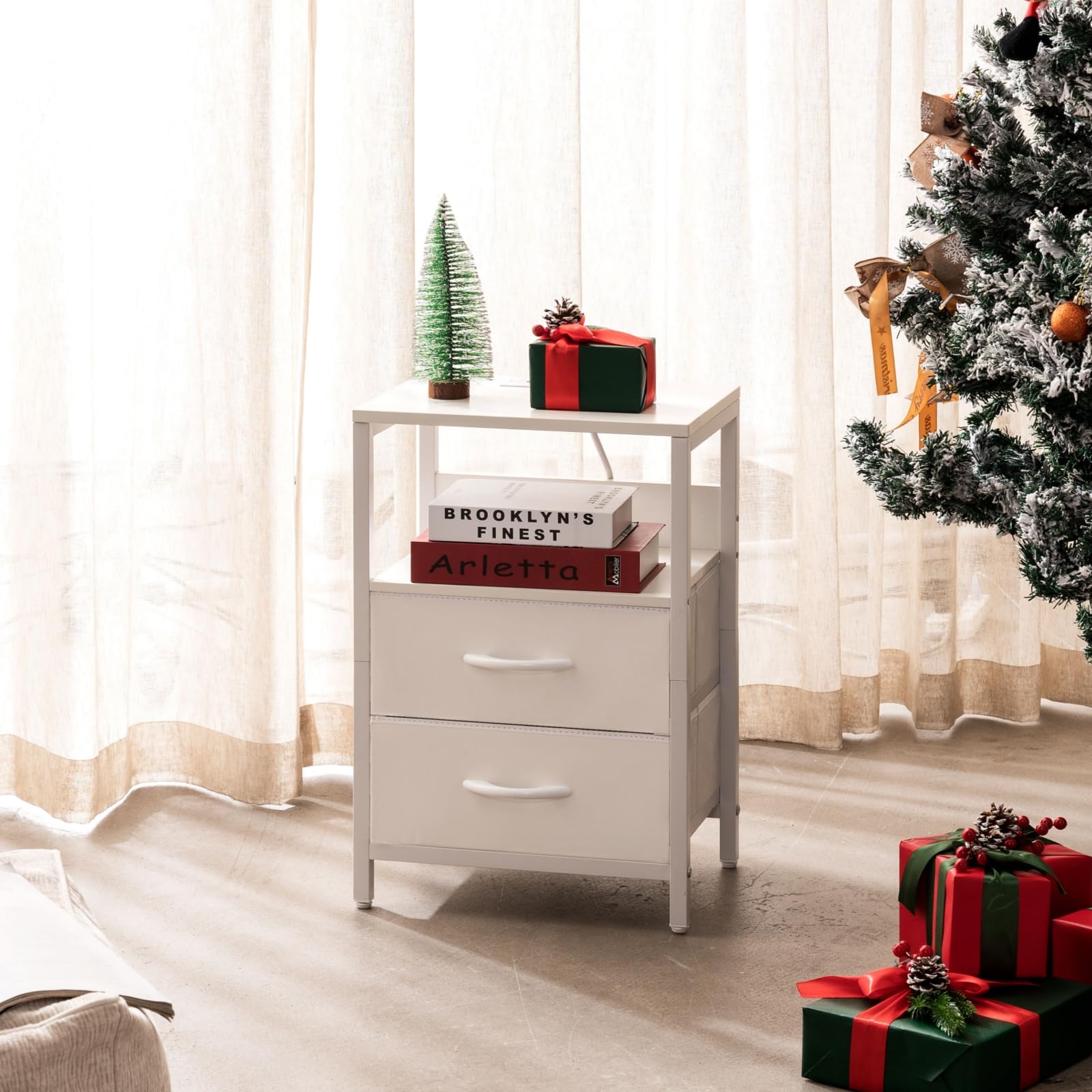 Yoobure nightstand adjustable feet maintain balance on uneven floors
