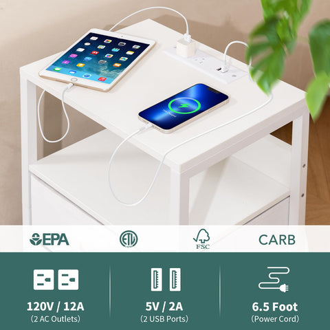 Yoobure nightstand compact design suitable for small spaces
