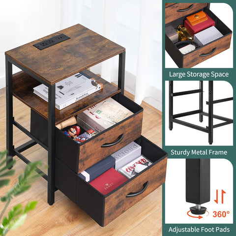 Yoobure nightstand ships with all parts and tools for easy assembly
