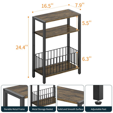 Yoobure nightstand for small spaces fits living room or bedroom corners