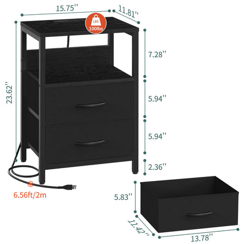 Space-saving bedside table fits small rooms without crowding
