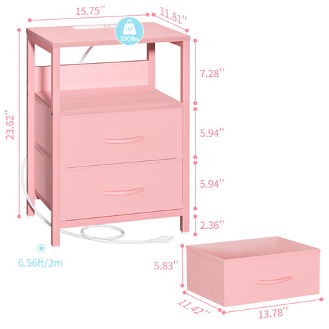 Yoobure nightstand wood texture adds a durable, stylish room accent.
